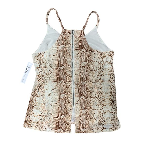 Bar III, Brown/Tan/White Tank Top, Snake Skin Print, XS, NWT - Picture 2 of 7